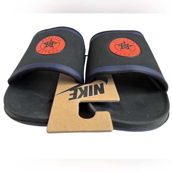 Houston Astros MLB NIKE SLIDES FLIP FLOP DH6978 Mens Comfy Sandals SIZE 14 New - Picture 2 of 9